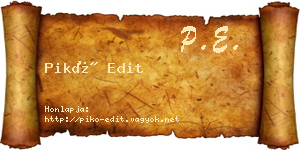 Pikó Edit névjegykártya