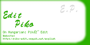 edit piko business card